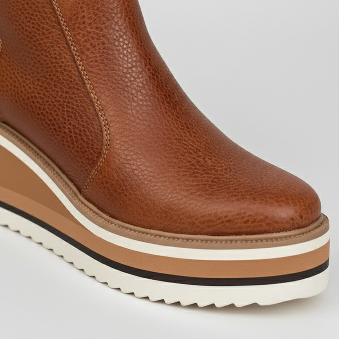 Bottines à talon compensé orthopédiques pour femmes