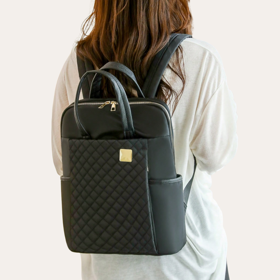 Damen Gepolsterter Rucksack Laptop Tasche Business Nylon | Vestea