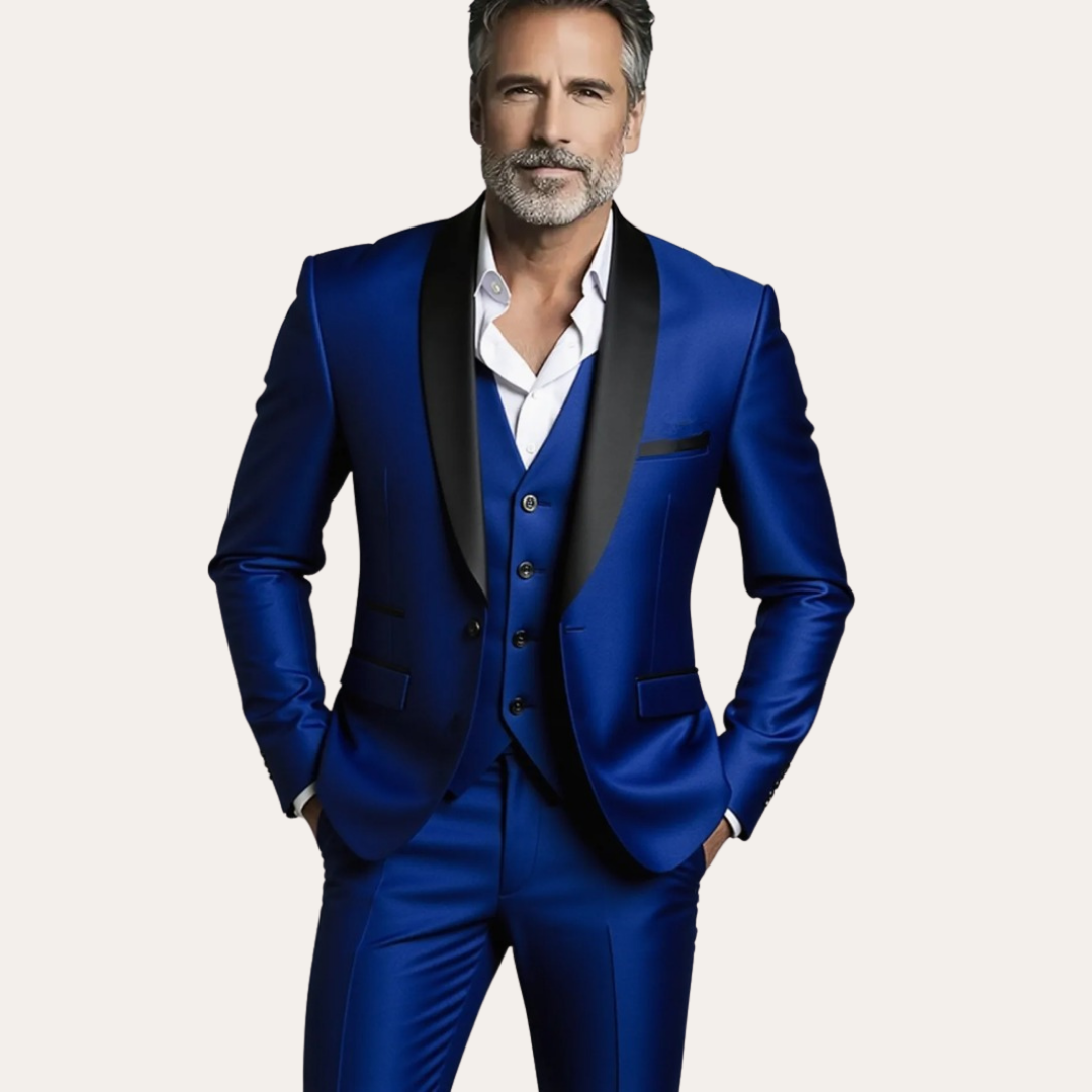 Herren Anzug 3-teilig Slim Fit Elegant Festlich | Vestea