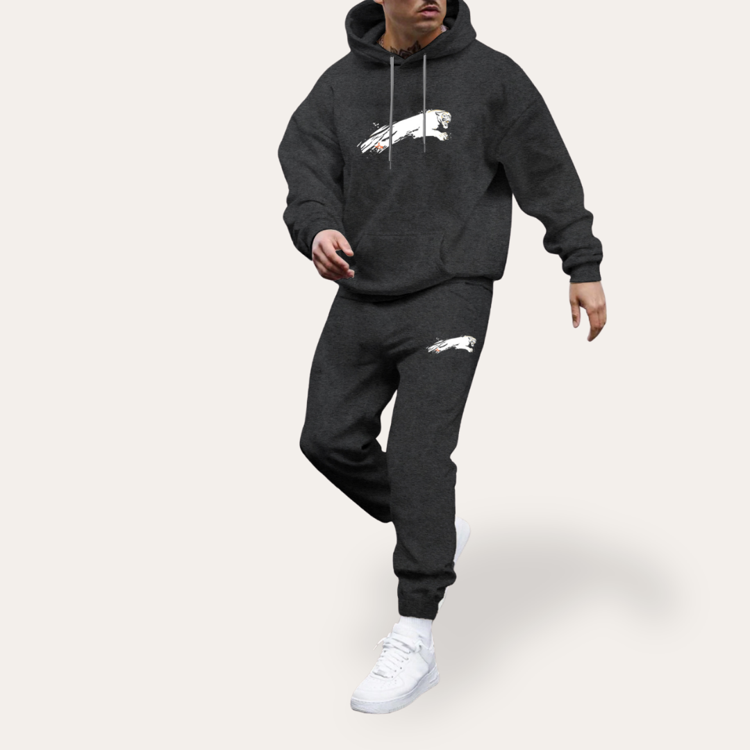Herren Jogginganzug Zweiteiler mit Hoodie Sport Freizeit Set | Vestea