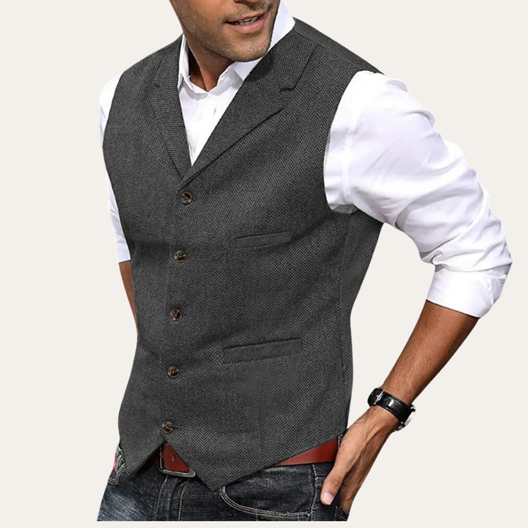 Herren Anzugweste Slim Fit ärmellos für Business Outfit | Vestea
