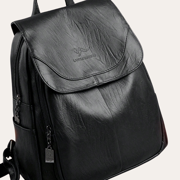 Vintage Damen Rucksack Kunstleder Diebstahlsicher City Daypack | Vestea