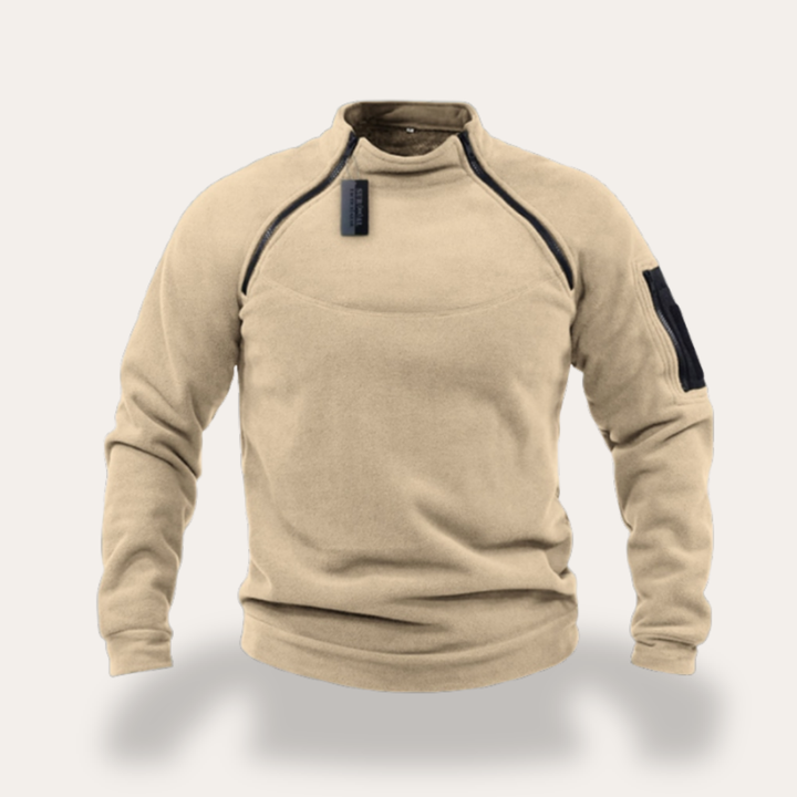 Herren Fleece Pullover Outdoor Sweatshirt mit Reißverschluss | Vestea