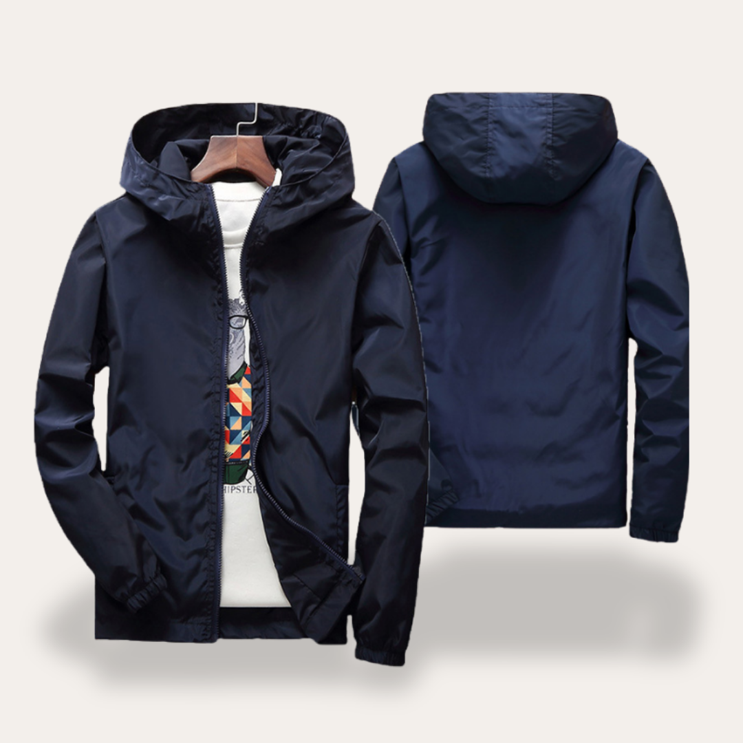 Herren Leichte Jacke mit Kapuze Windbreaker Outdoor | Vestea