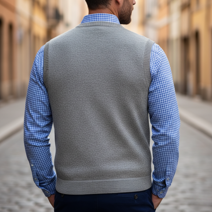 Herren Strickweste Mit Knöpfen | Vestea