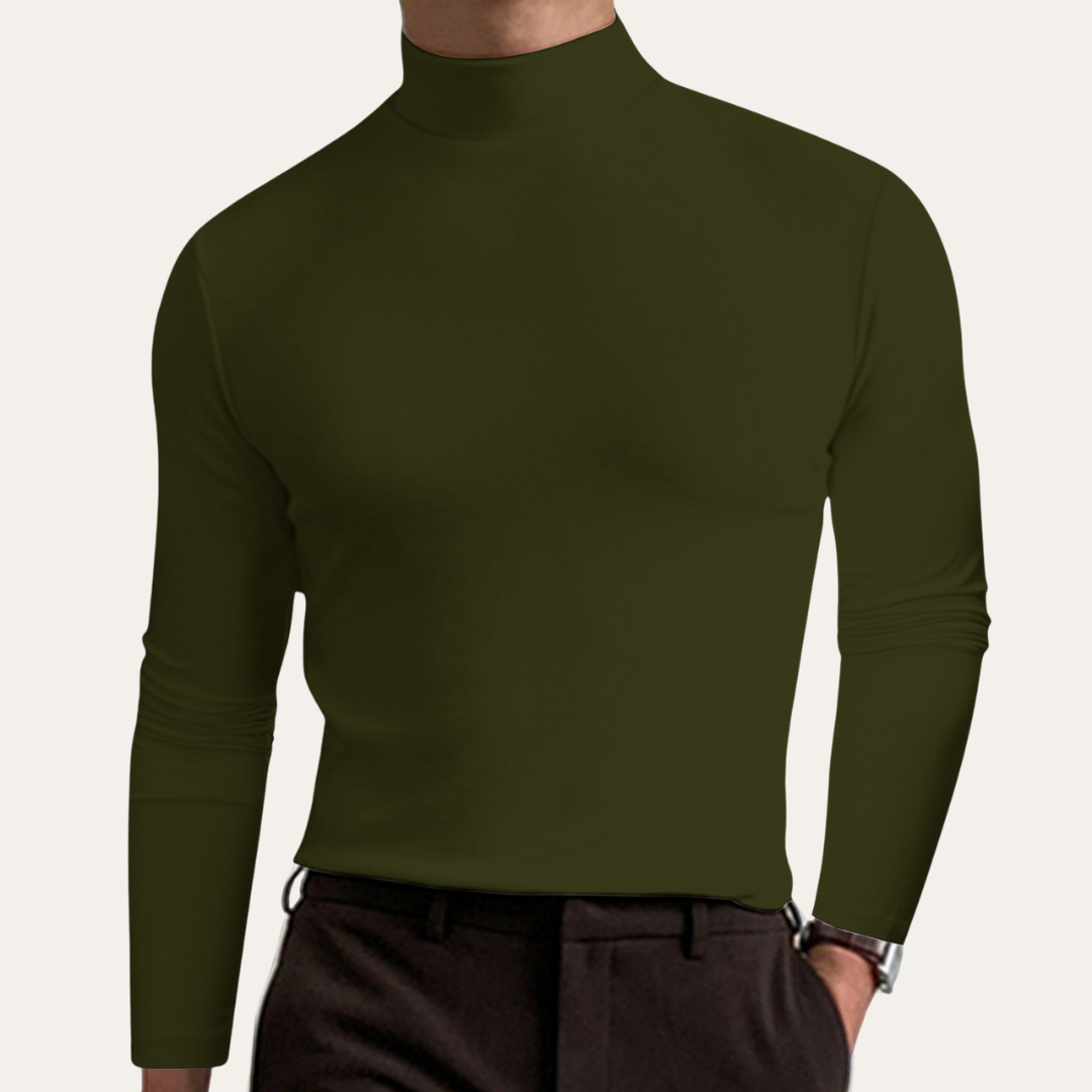Herren Rollkragenpullover Langarm Slim Fit | Vestea