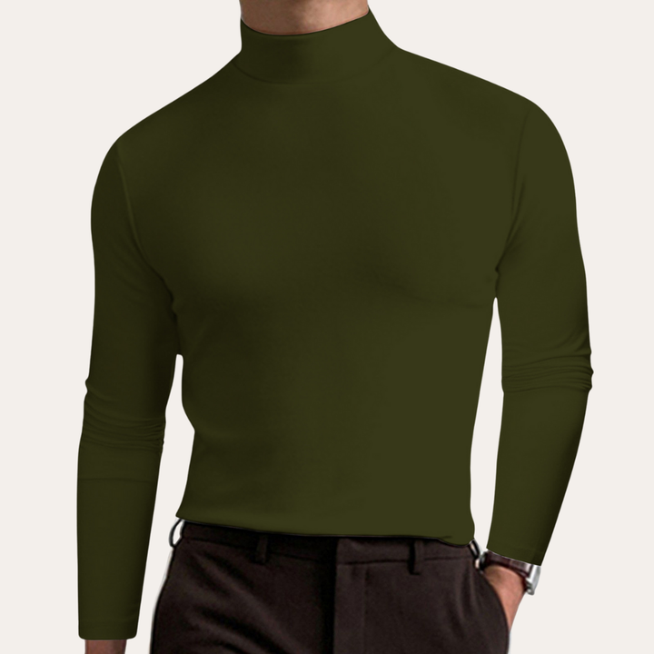 Herren Rollkragenpullover Langarm Slim Fit | Vestea