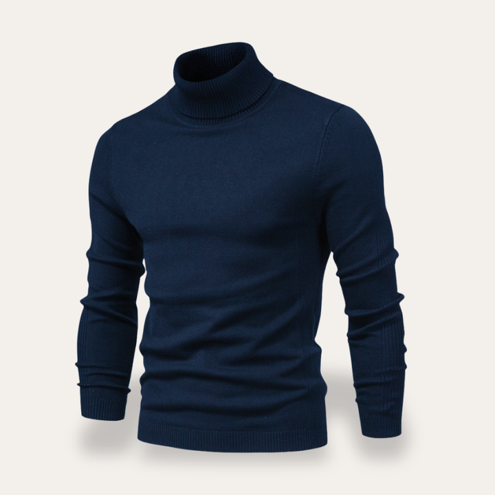 Herren Rollkragenpullover Langarm Slim Fit | Vestea