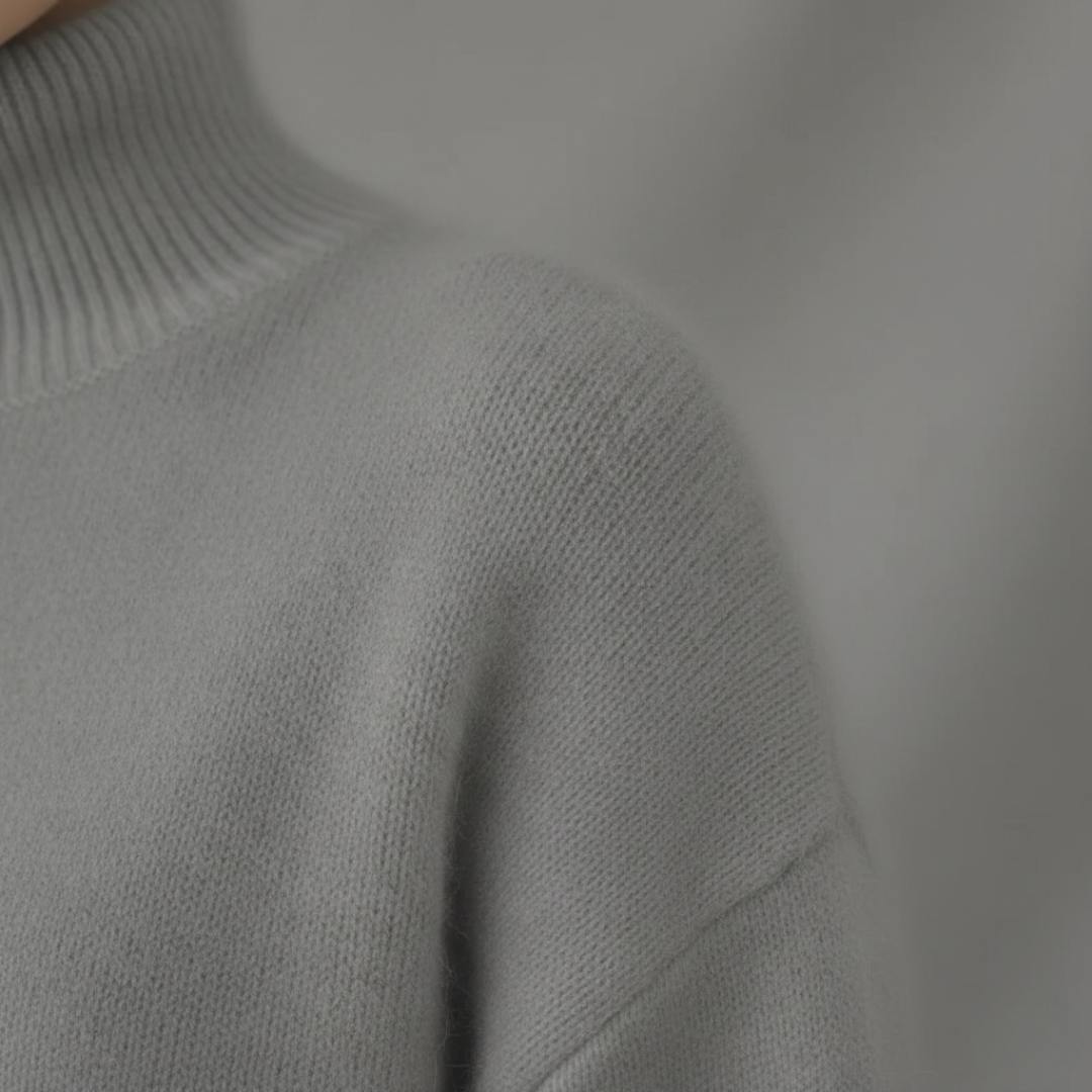 Pull à col roulé en maille oversize pour femme hiver