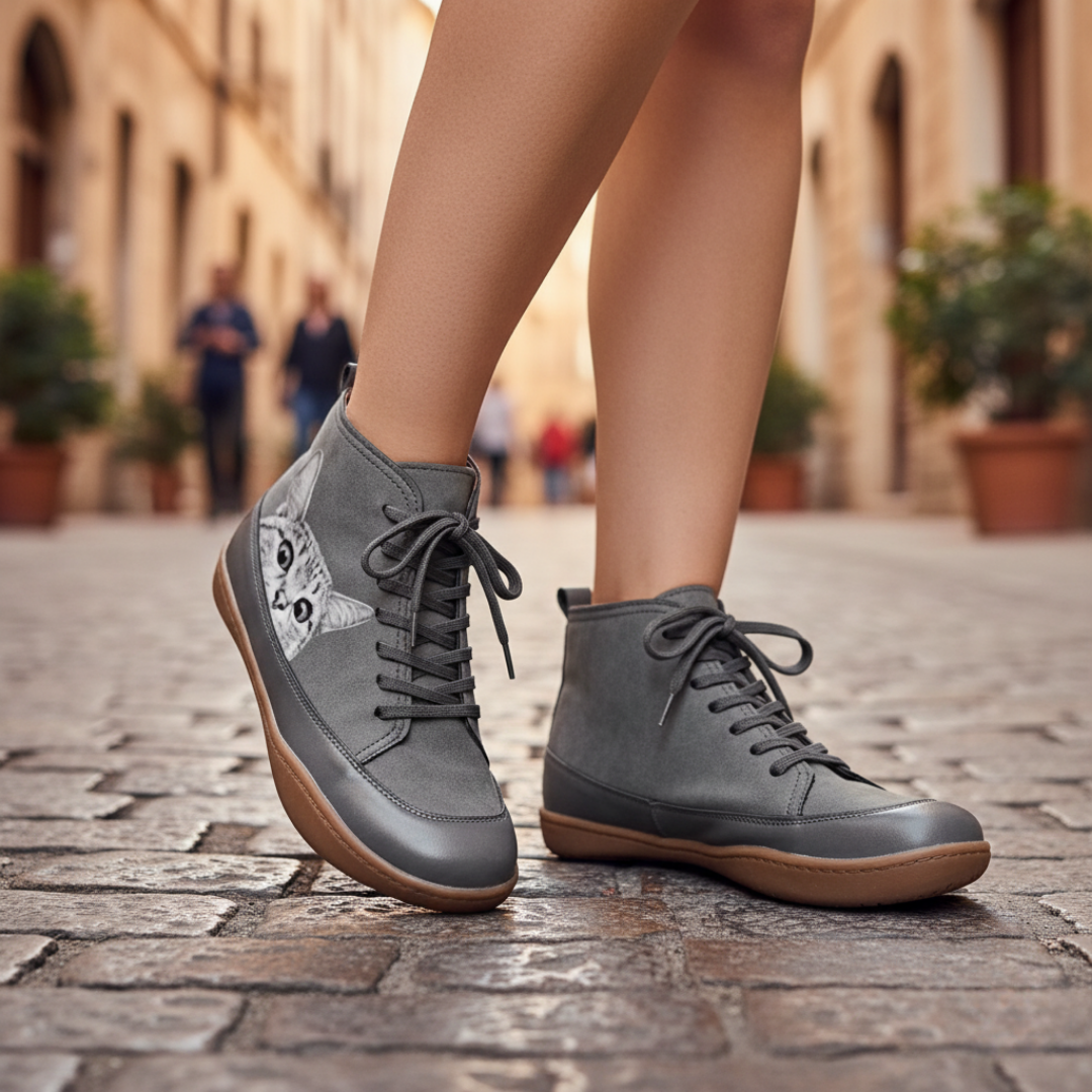 Damen Orthopädische Katzen-Sneaker High-Top | Vestea