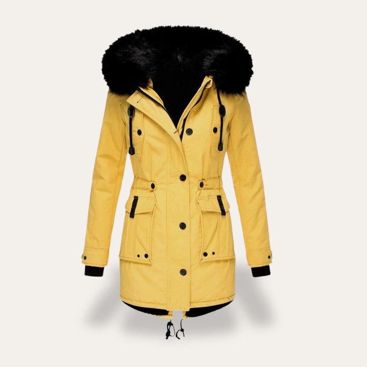 Damen Winterparka mit Kapuze und Kunstfell | Vestea