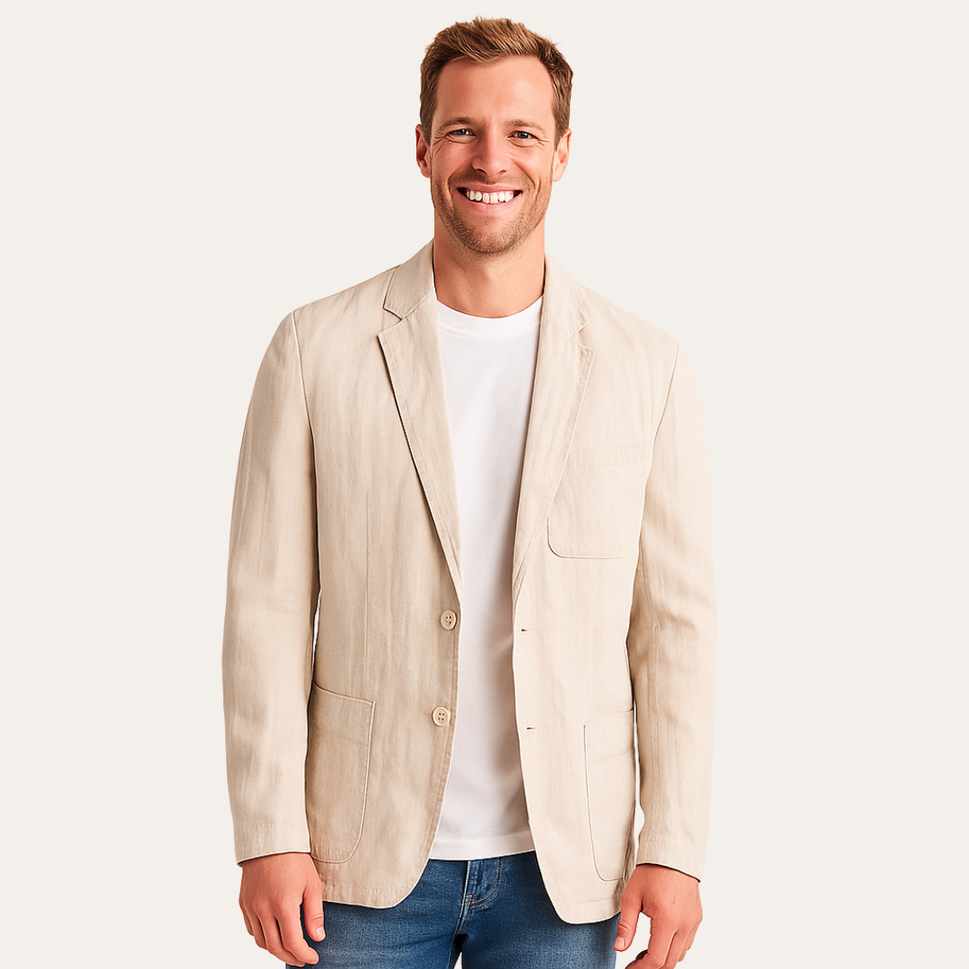Herren Leinenblazer Bicolor | Vestea