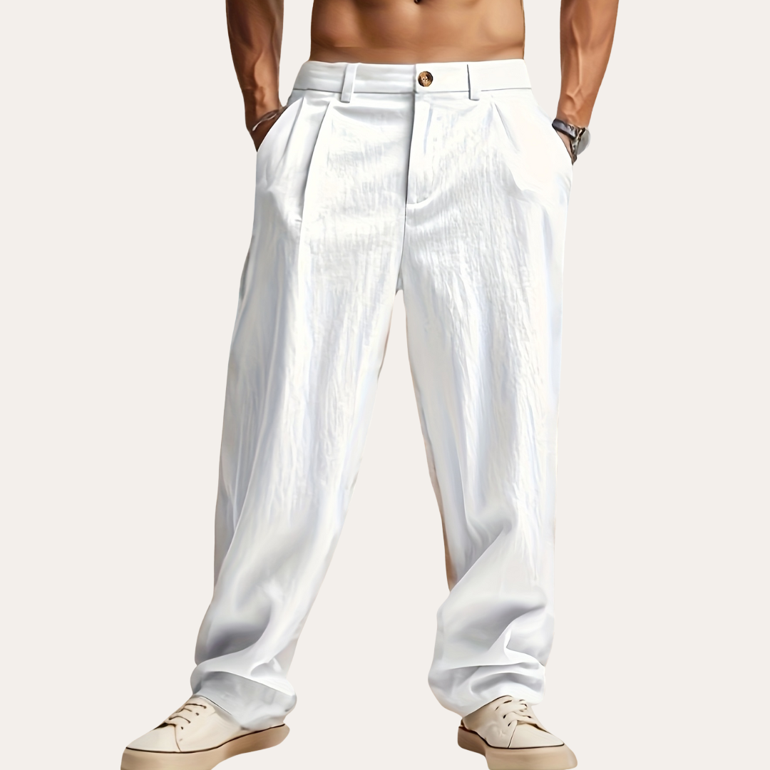 Herren Leinenhose mit Bundfalte | Vestea