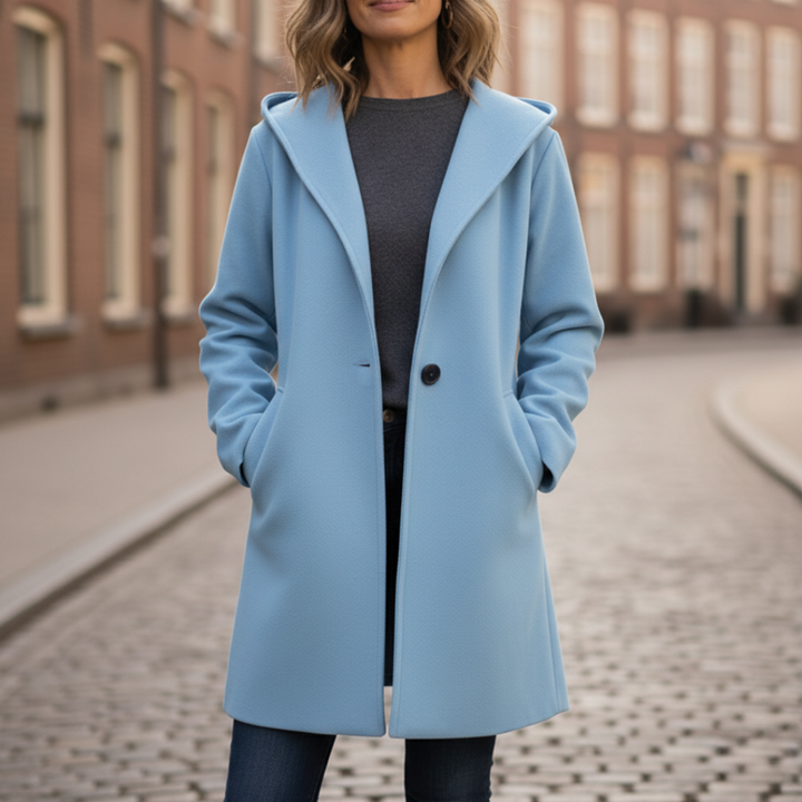 Damen Kapuzenmantel mit Knopfleiste | Vestea