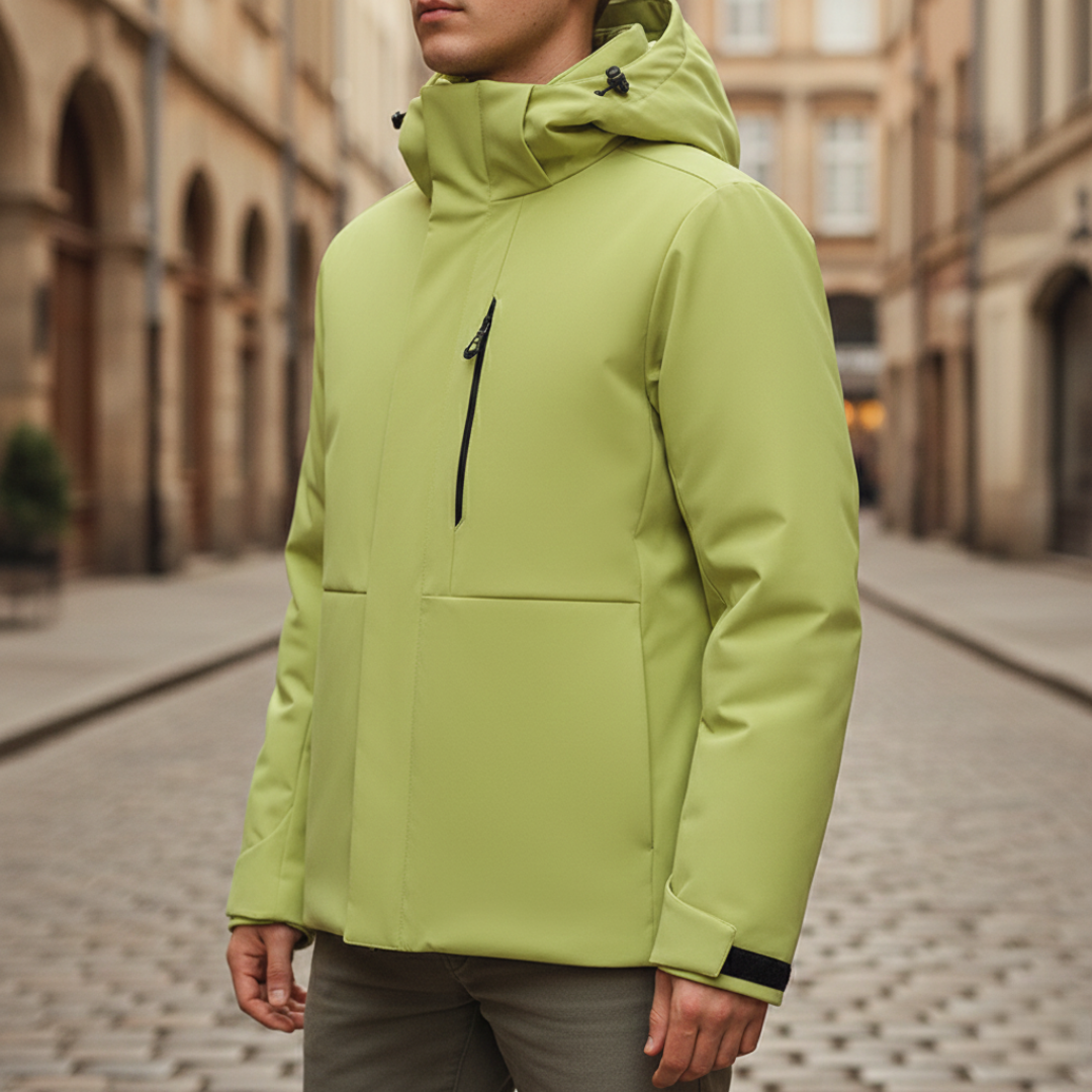 Unisex winter jacket with hood made of functional fabric | Vestea