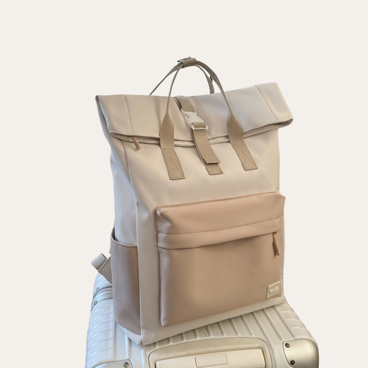 Rolltop Damen Rucksack Canvas Freizeit Urban Bag Tagesrucksack | Vestea