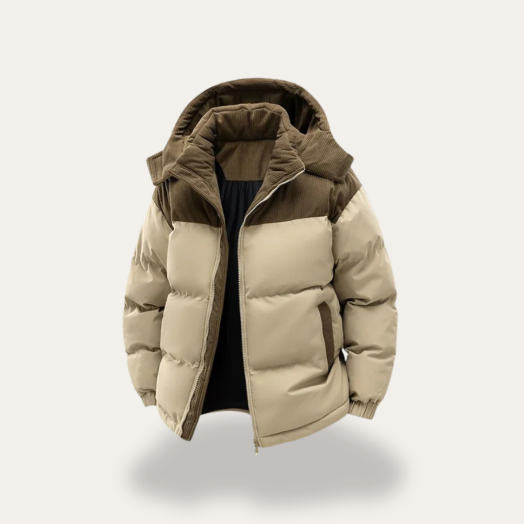 Unisex Steppjacke mit Kapuze Winter Cord | Vestea