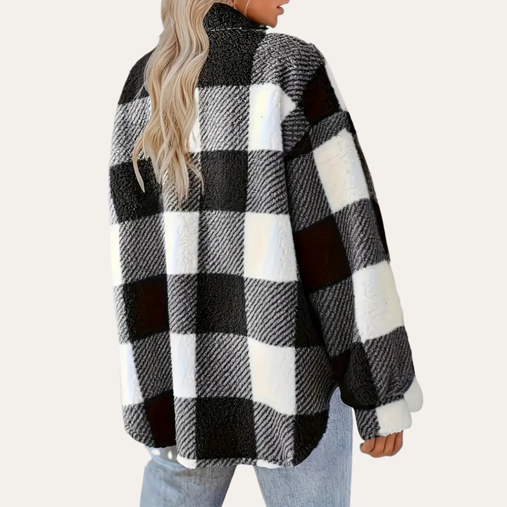 Gemusterte Flanelljacke für Damen | Vestea