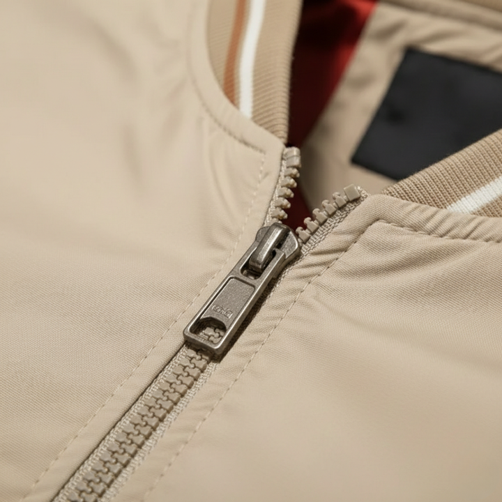Chaqueta corta con cremallera ligera para hombre
