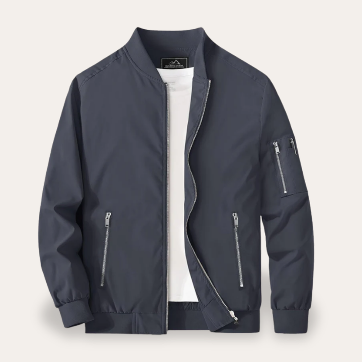 Herren Bomberjacke mit Reißverschluss Taschen Freizeitjacke | Vestea