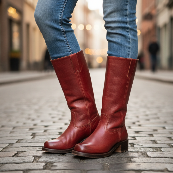 Damen Orthopädische Mid-Calf Stiefel im Reitstil | Vestea