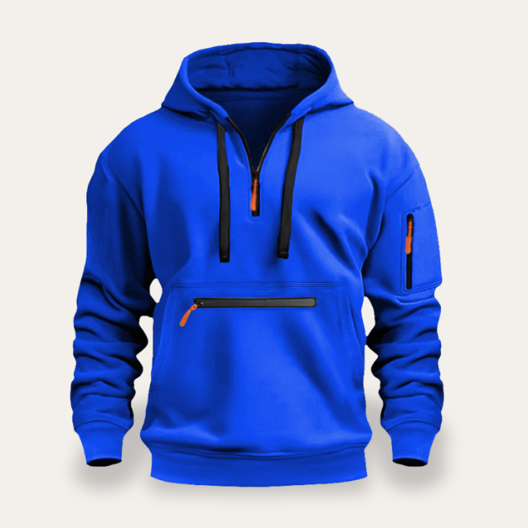 Herren Hoodie mit Reißverschluss Taschen | Vestea