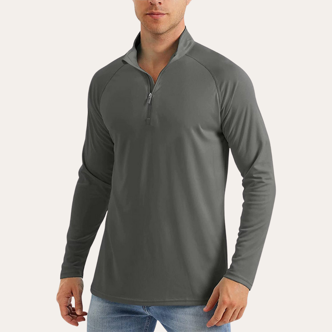 Herren Langarm Funktionsshirt mit Reißverschluss | Vestea