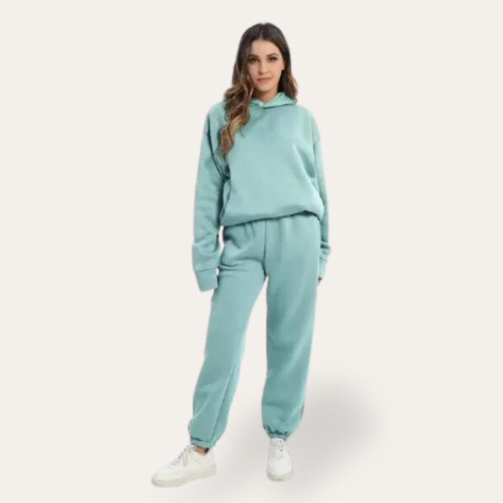 Damen Trainingsanzug Zweiteiler Hoodie Jogginganzug Baumwolle Freizeit | Vestea