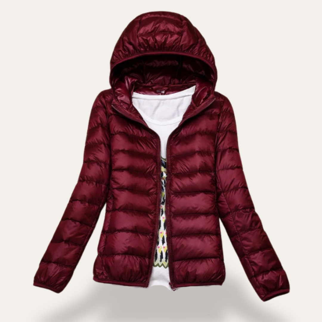 Damen Steppjacke mit Kapuze, leicht, wasserabweisend | Vestea
