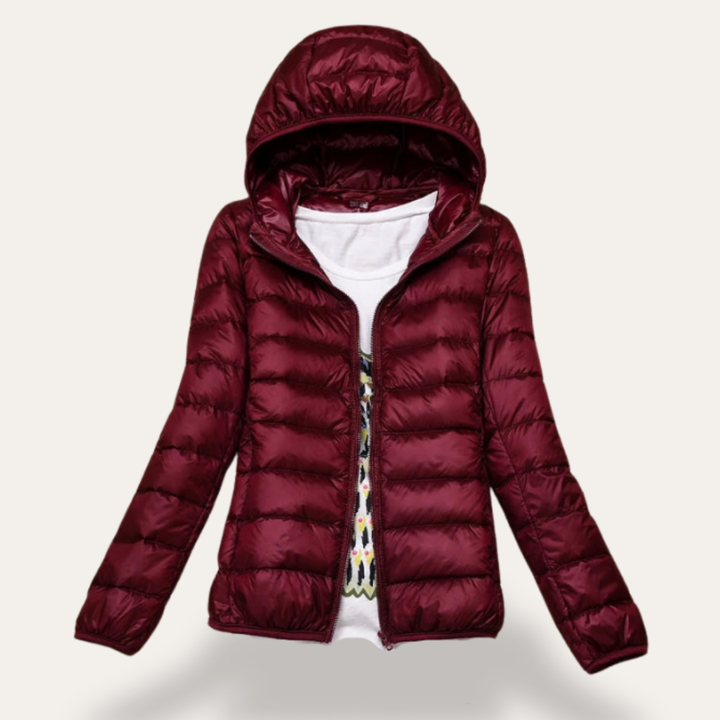 Damen Steppjacke mit Kapuze, leicht, wasserabweisend | Vestea