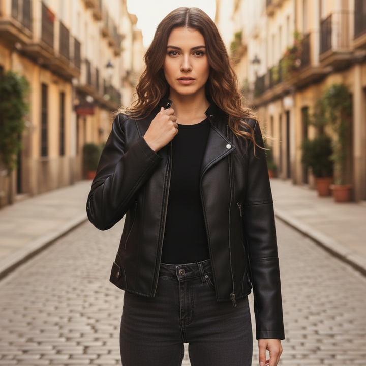 Damen Bikerjacke Kurz | Vestea