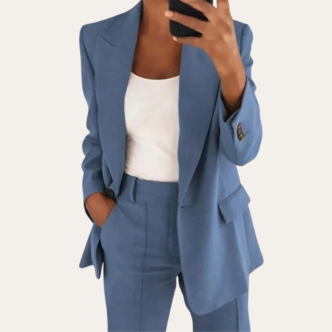 Damen Blazer und Hose Business Anzug Wollmix | Vestea