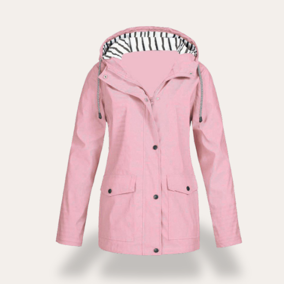 Damen Regenjacke mit Kapuze wasserabweisend | Vestea