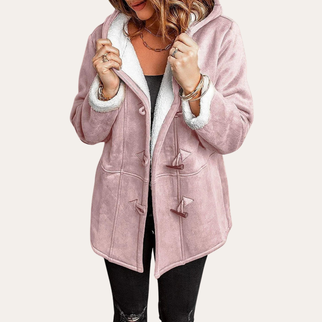 Damen Winterjacke mit Kapuze und Knebelverschluss | Vestea