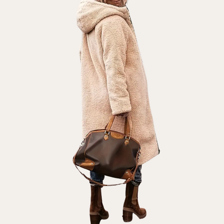 Gepolsterte Wintermantel mit Teddy-Futter für Damen | Vestea