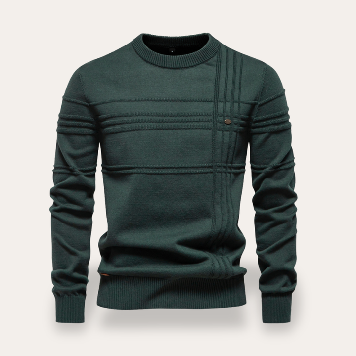 Herren Pullover Strick Rundhals Slim Fit | Vestea