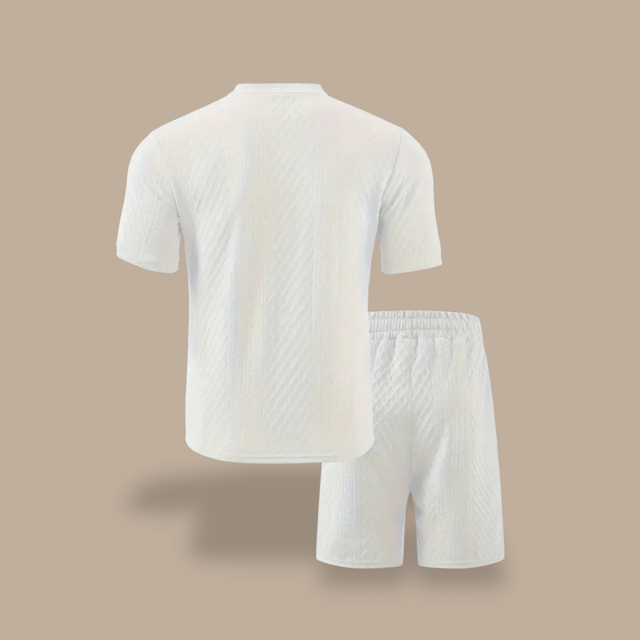 Herren Sommer-Set aus atmungsaktivem Kurzarmhemd und Shorts | Vestea
