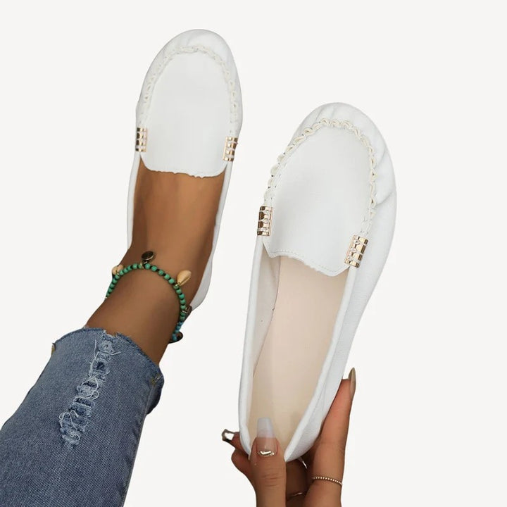 Damen Leder Orthopädische Slipper Ballerinas | Vestea