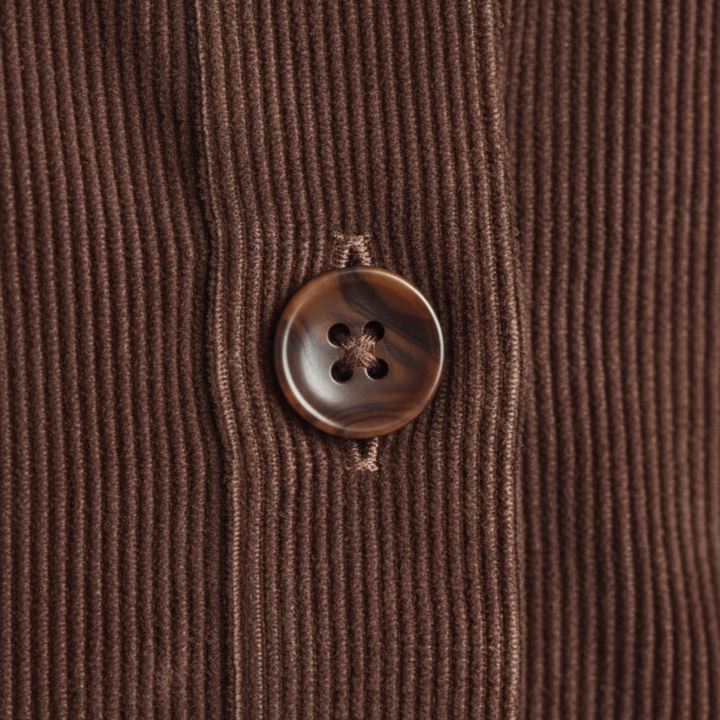 Women Corduroy Button Down Midi Shirt Dress