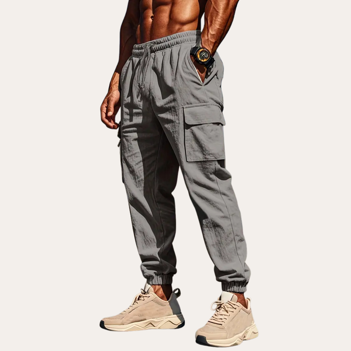 Herren Leinen Cargo Hose Atmungsaktive Sommerhose für Männer | Vestea