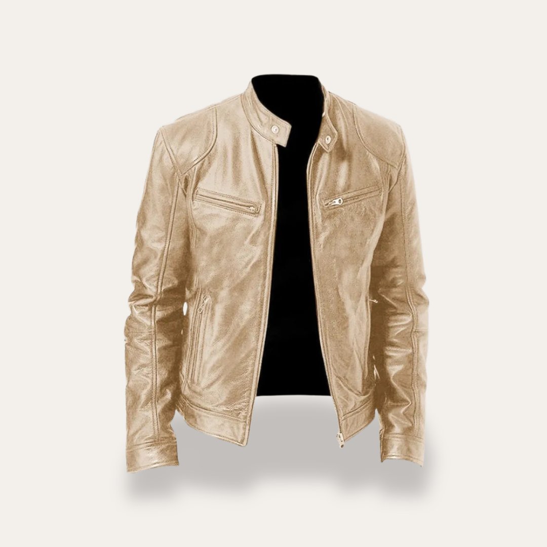 Leder Bikerjacke für Herren | Vestea
