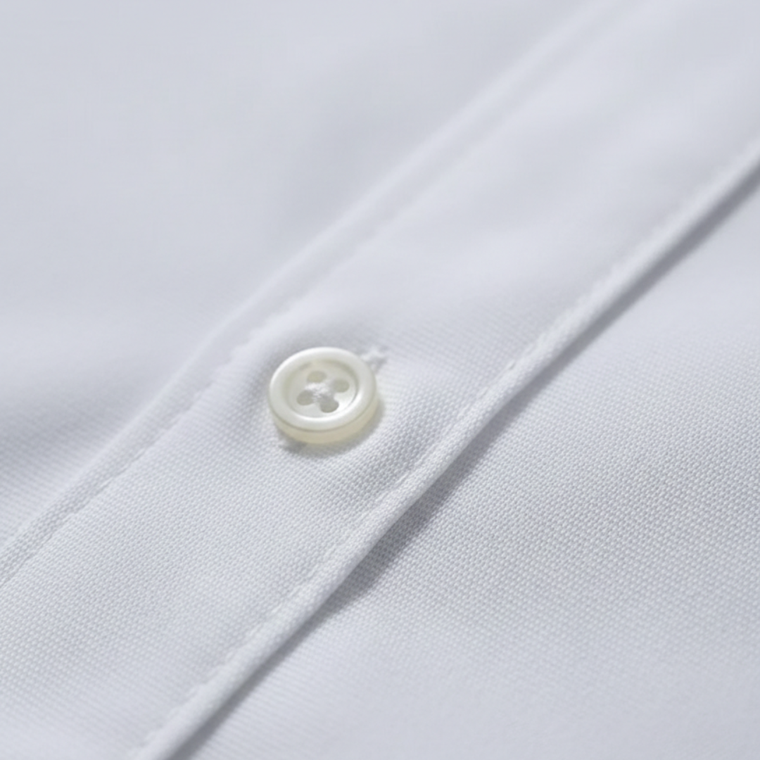 Chemise à boutons manches longues coupe ajustée élastique pour homme