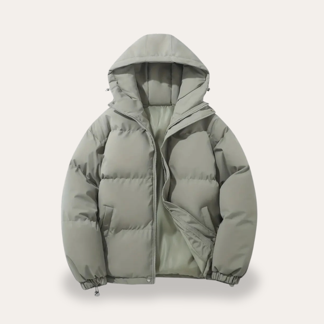Damen Pufferjacke Nylon Kapuze Winter | Vestea