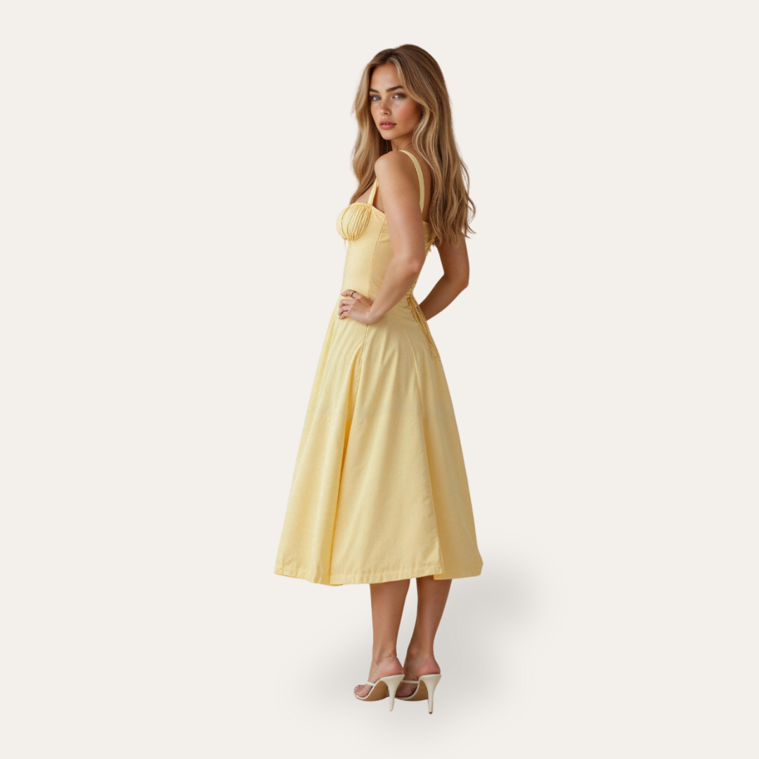 Damen Midi Kleid aus Viskose | Vestea