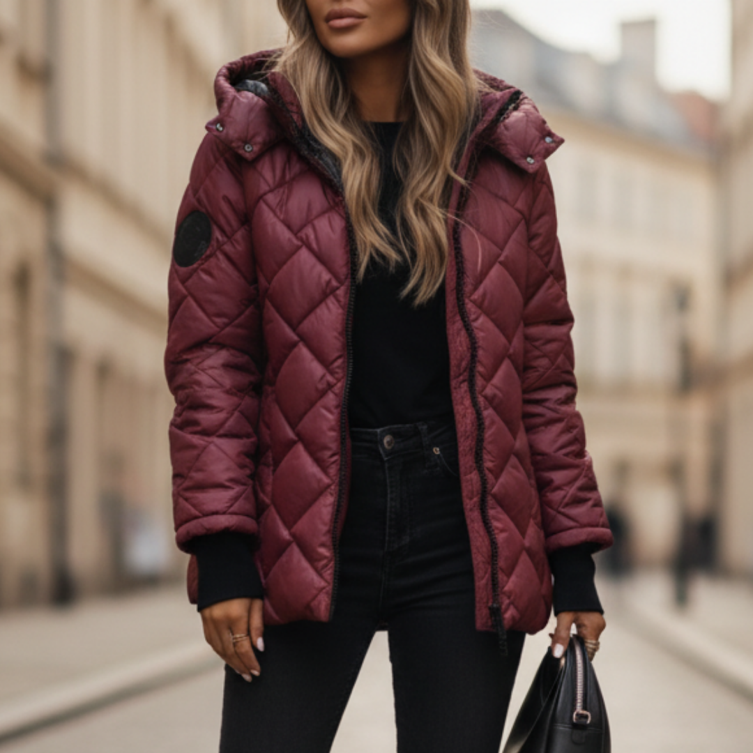 Damen Steppjacke mit Kapuze | Vestea