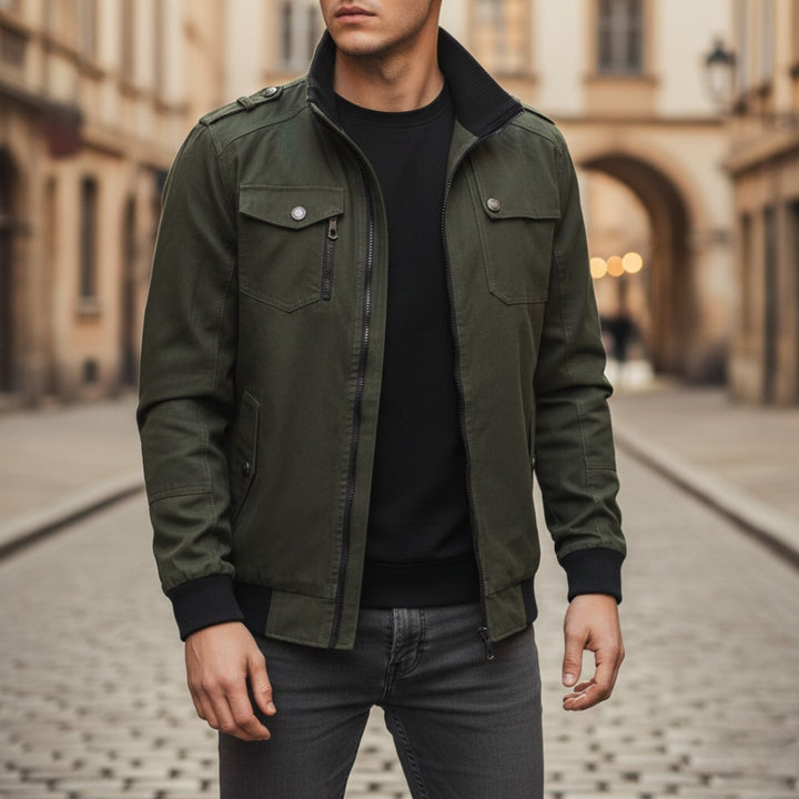 Herren Bomberjacke mit Reißverschluss winddicht lässig | Vestea