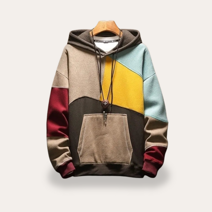 Herren Patchwork Kapuzenpullover | Vestea