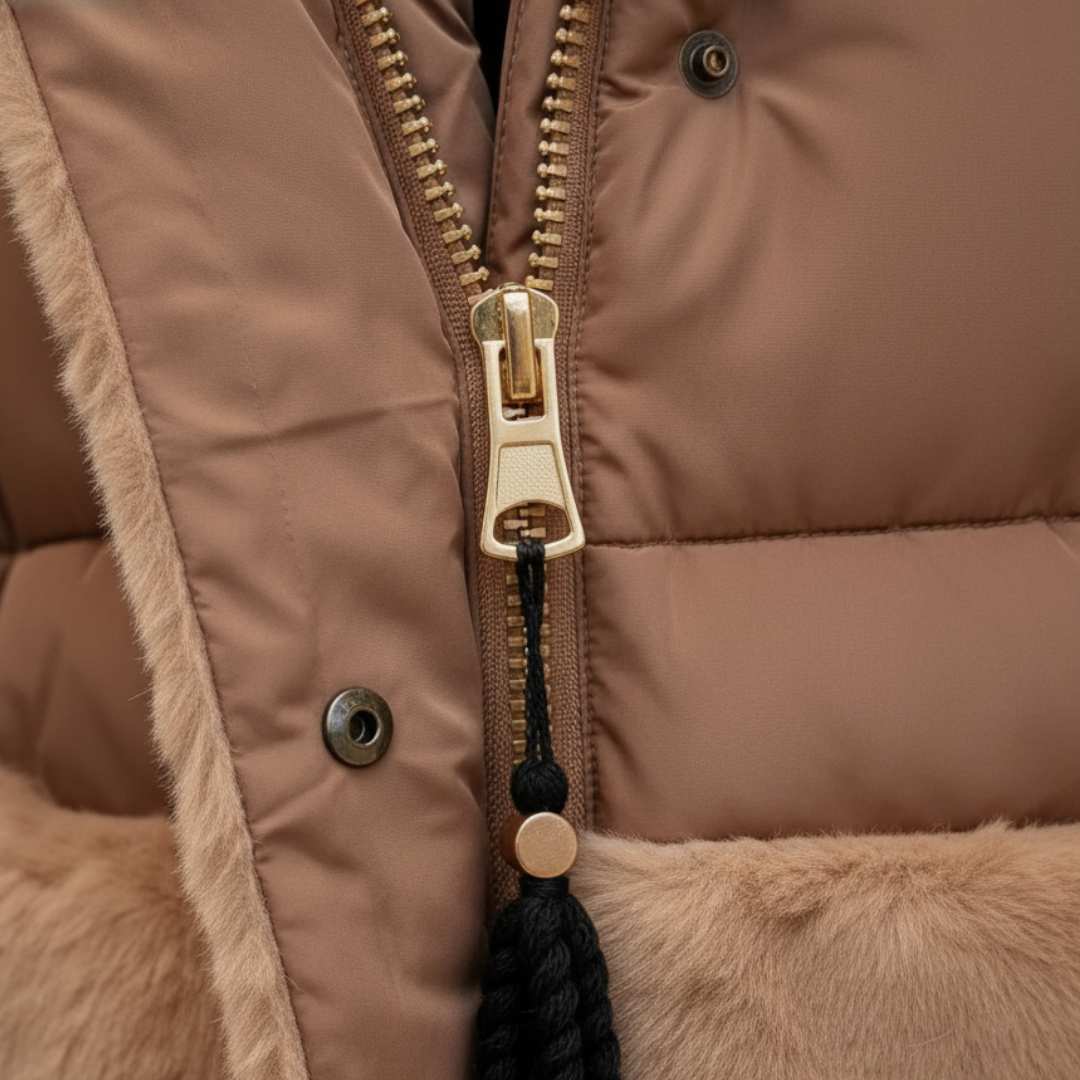 Down jacket for women with hood | Vestea