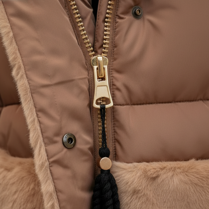 Down jacket for women with hood | Vestea