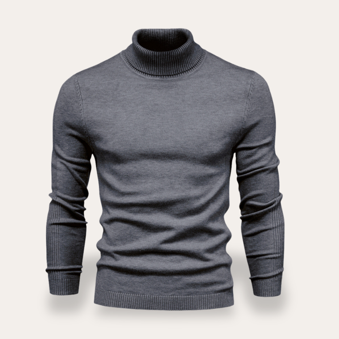 Herren Rollkragenpullover Langarm Slim Fit | Vestea